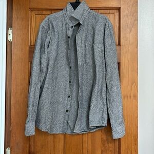 Arizona Jeans Grey Button Up Dress Men LARGE